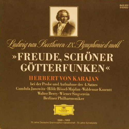 Schallplatte "IX. Symphonie D-Moll Freude, schöner Götterfunken" Beethoven LP 1968