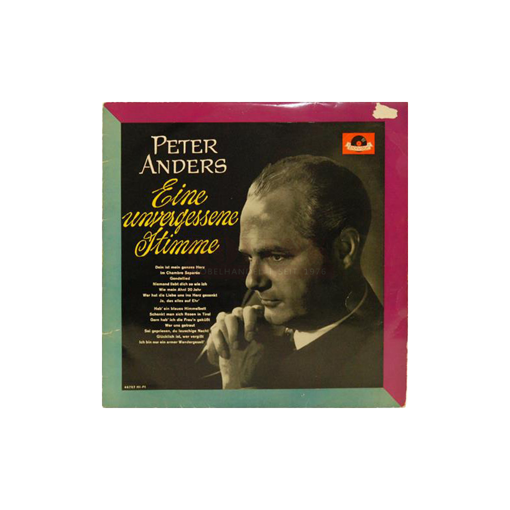 Schallplatte Eine unvergessene Stimme Peter Anders LP 1963
