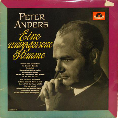 Schallplatte "Eine unvergessene Stimme" Peter Anders LP 1963