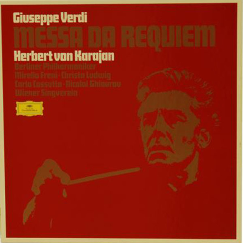 Schallplatte - Messa da Requiem Verdi Herbert von Karajan 2 LPs 1984