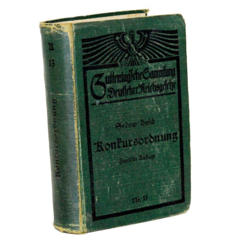 Buch Dr. R. Svdow "Konkursordnung und Anfechtungsgesetz" Guttentag Verlagsbuchhandlung 1916