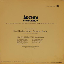 Schallplatte "Das Schaffen Johann Sebastian Bachs -...
