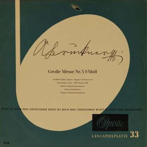 Schallplatte "Große Messe Nr. 3 in F-Moll" Bruckner LP