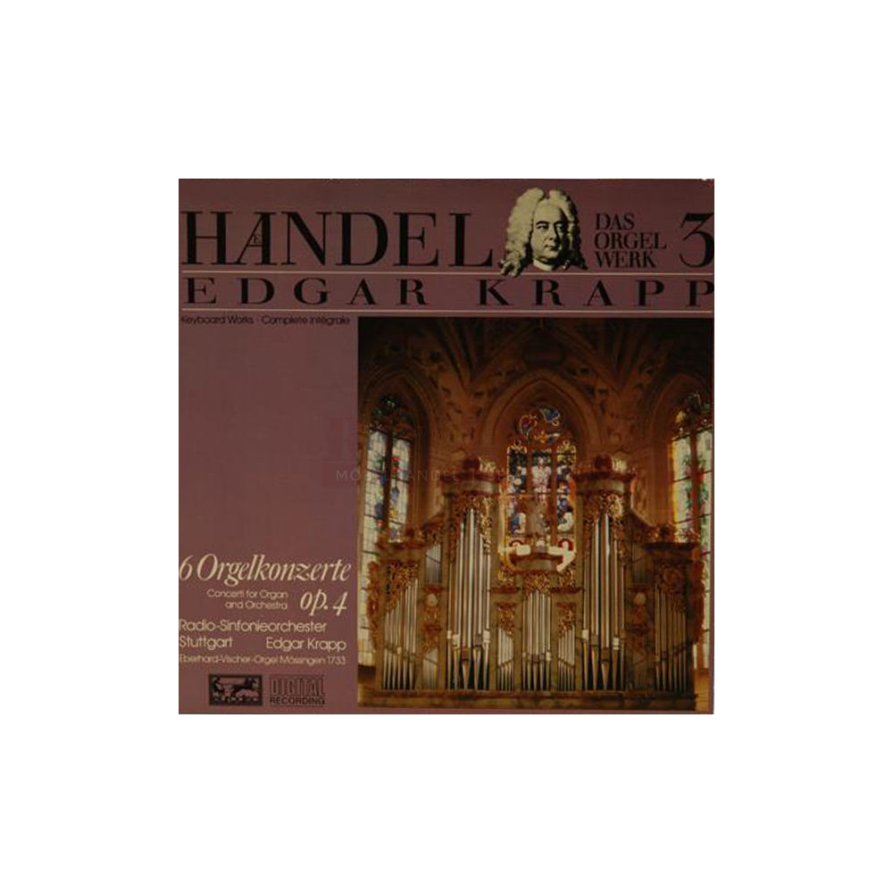 Schallplatte 6 Orgelkonzerte Op. 4 Händel Edgar Krapp 2 LPs 1984