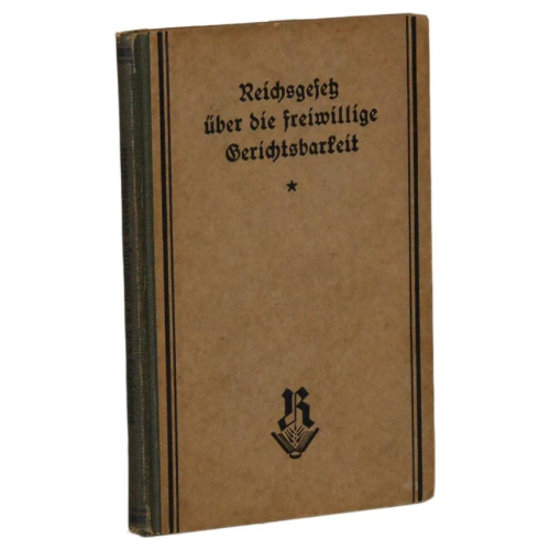 Buch "Reichsgesetz über die freiwillige Gerichtsbarkeit" Reclam Verlag 1924