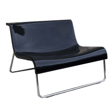 Piero Lissoni Designer Lounge Sessel "Form" Schwarz Glanz