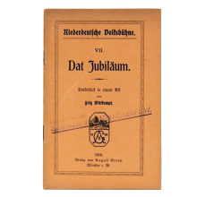 Buch Fritz Wittkampf "Dat Jubiläum" August...