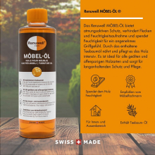 Renuwell Möbelöl Holzpflegemittel Holzreiniger Möbelpflege 500 ml