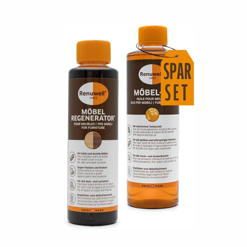 Renuwell Möbel Öl 500 ml - Regenerator 500 ml Spar-Set