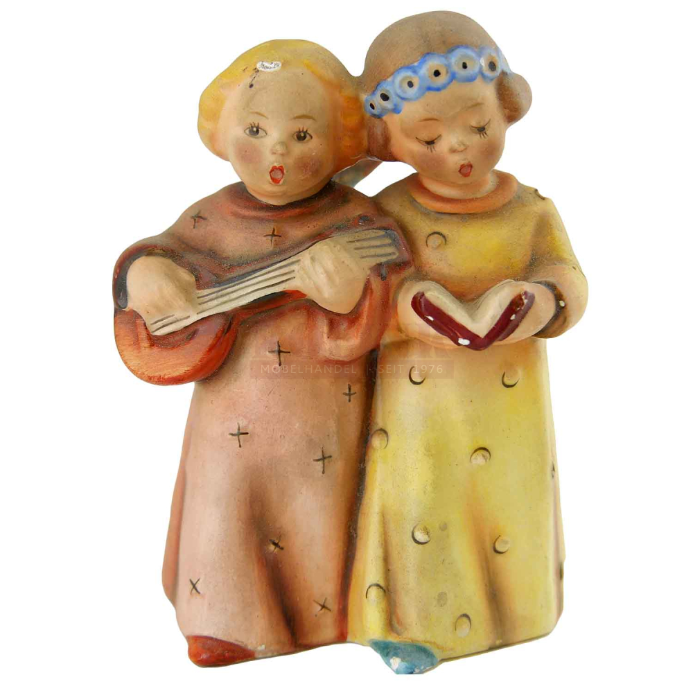 Porzellanfigur Singendes Kind mit Engelein Hummel HUM 144