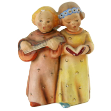 Porzellanfigur Singendes Kind mit Engelein Hummel HUM 144